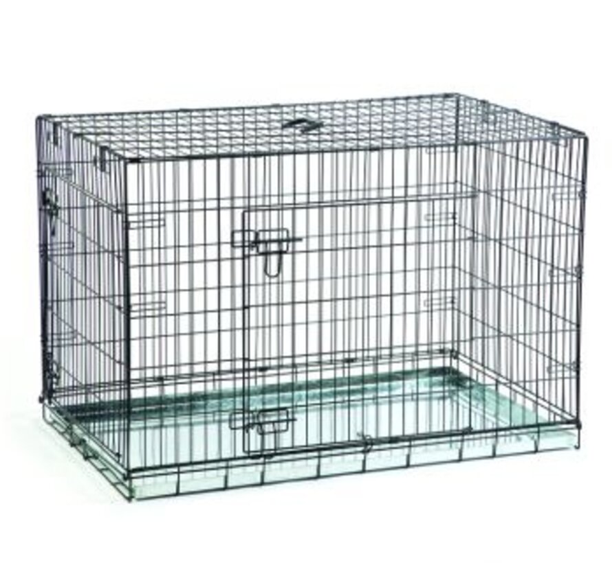 Beeztees Hondenbench 2 Deurs Zwart 91X61X66