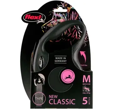 Flexi Flexi New Classic Tape M Zwart 5m