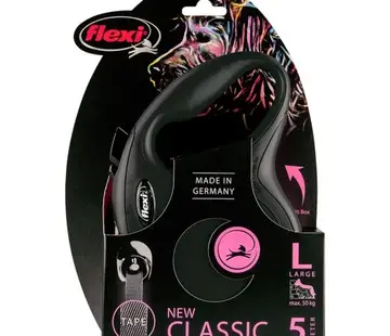 Flexi Flexi New Classic Tape L Zwart 5m
