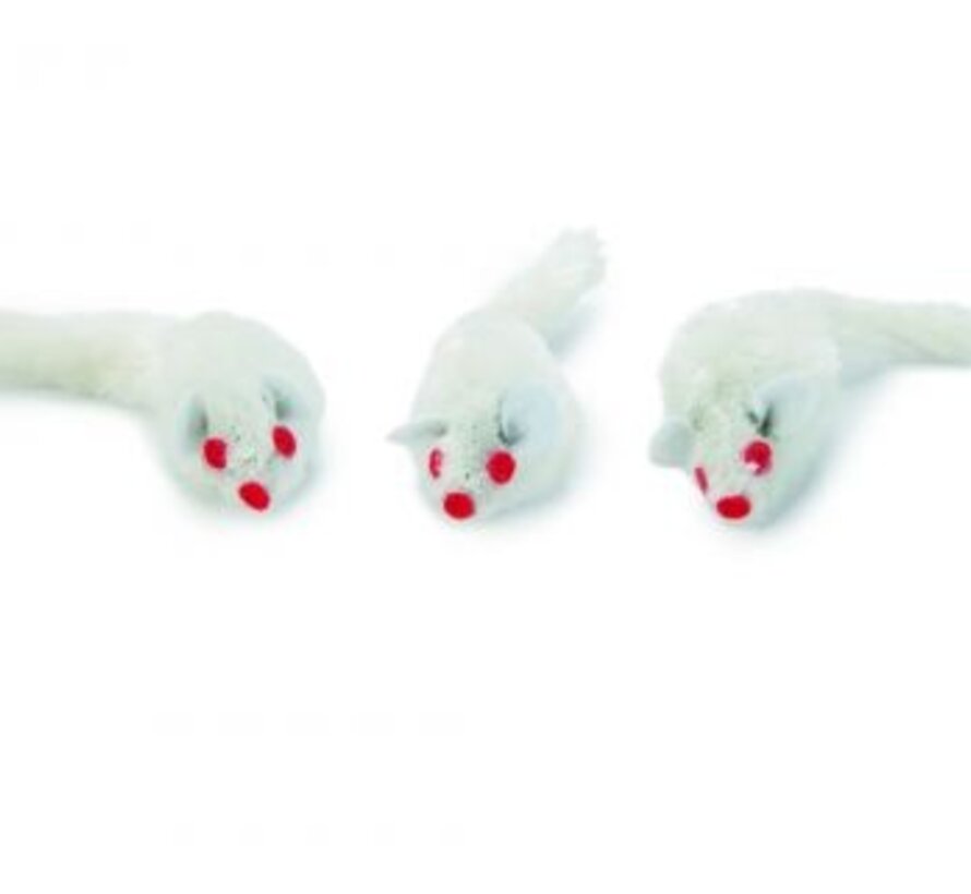 Beeztees Kattenspeelgoed Muisje Wit 3st