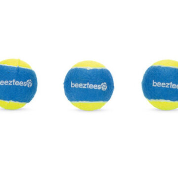 Beeztees Beeztees Fetch Tennisbal Blauw/Geel 3 stuks (6,3cm)