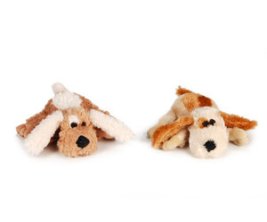 Beeztees Pluche Hondenknuffel XL Ties Wit 48 x 46 x 11 cm