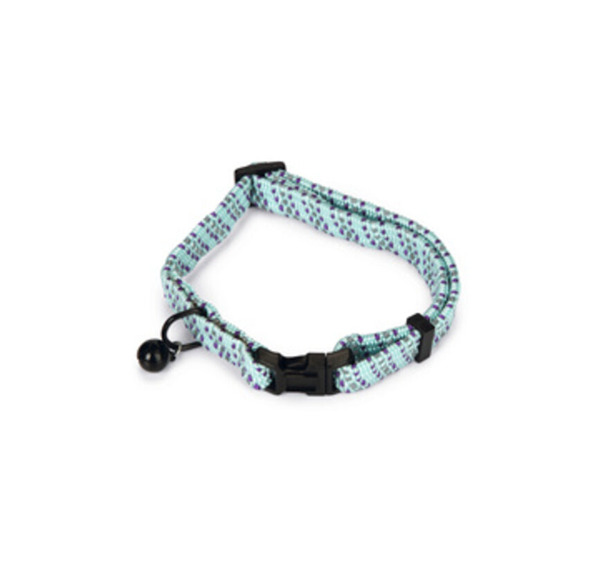 Beeztees Nylon Kattenhalsband Reflecterend Blauw 24.5-33cm