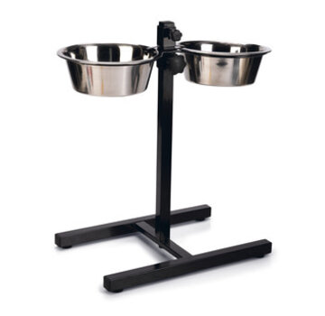Beeztees Beeztees Hondenstand + 2 RVS bakken 20cm
