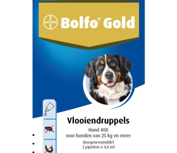 Bolfo Gold Hond Vlooiendruppels 400 (2 stuks)