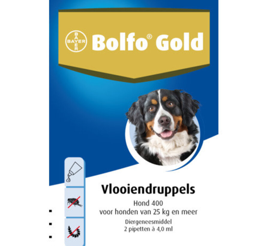 Gold Hond Vlooiendruppels 400 (2 stuks)