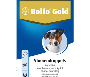 Bolfo Gold Hond Vlooiendruppels 100 (2 stuks)