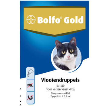 Bolfo Gold Kat Vlooiendruppels 80 (2 stuks)