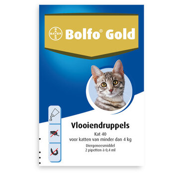 Bolfo Gold Kat Vlooiendruppels 40 (2 stuks)