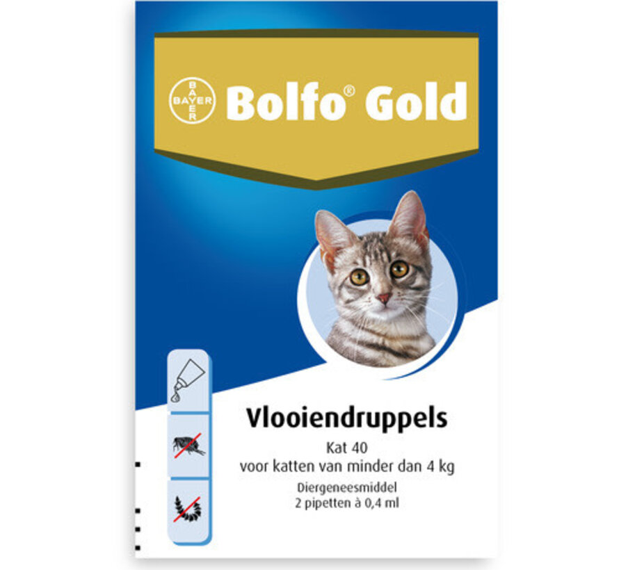 Gold Kat Vlooiendruppels 40 (2 stuks)