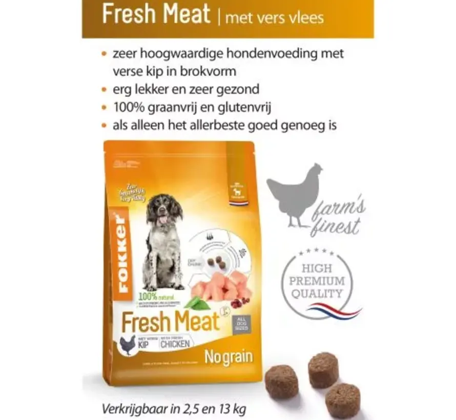 Fokker Dog Fresh Meat Adult Kip 13kg
