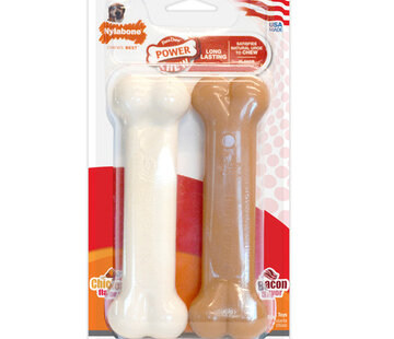 Nylabone Nylabone Chew Twin Pack Kip Bacon M