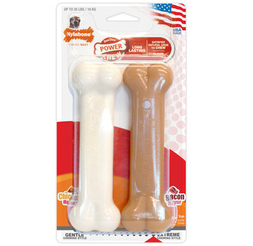 Nylabone Nylabone Chew Twin Pack Kip Bacon M