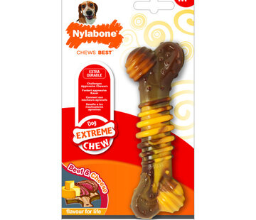 Nylabone Nylabone Extreme Chew Textured Bone Beef Cheese M