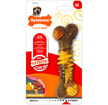 Nylabone Nylabone Extreme Chew Textured Bone Beef Cheese M