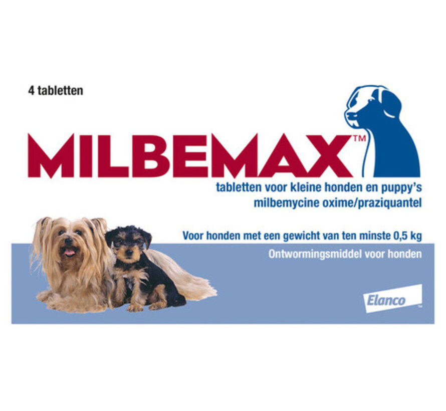 Milbemax Pup & Hond 0,5-10kg (4 tab)