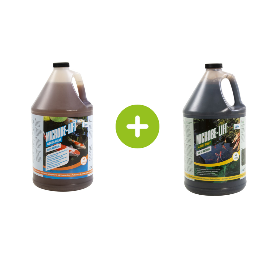 Combi Deal: Microbe-Lift Clean & Clear 4ltr + Sludge Away 4ltr