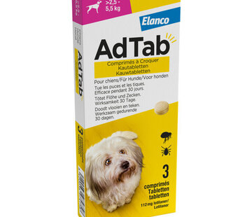 Adtab Adtab Kauwtablet voor honden >2,5-5,5 kg 3 stuks