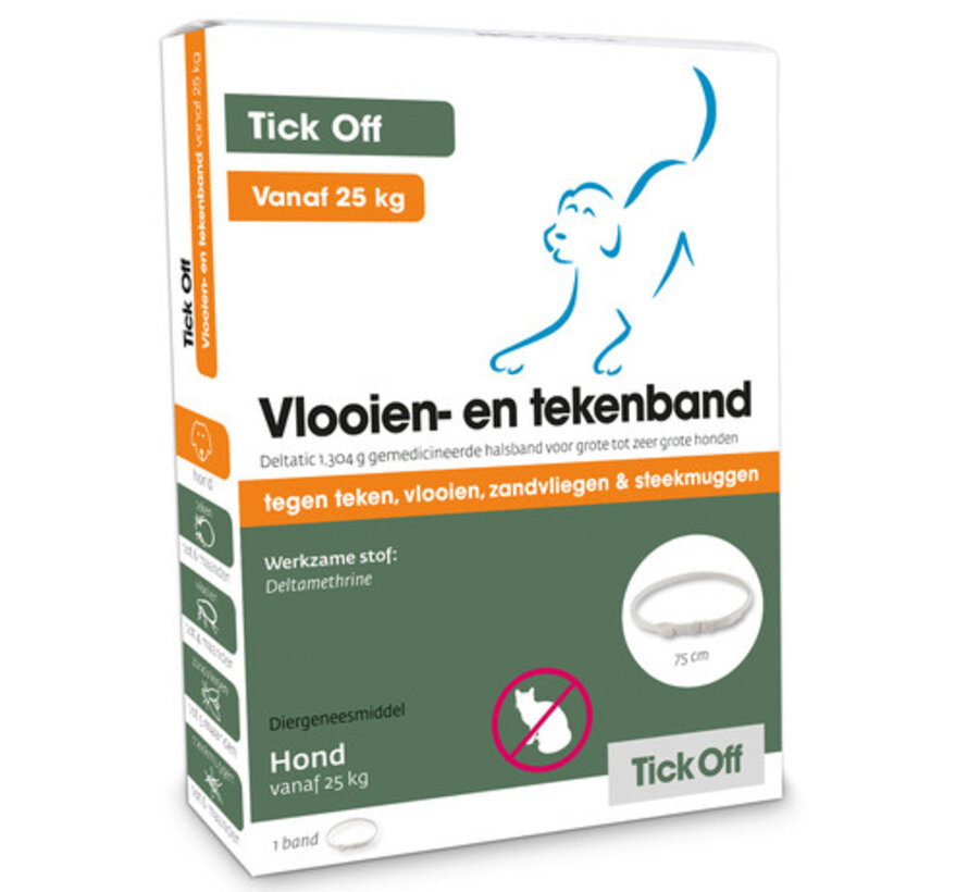 Tick Off Vlooien- en Tekenband Vanaf 25kg 75cm