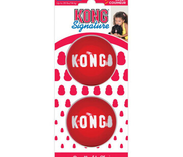 Kong Kong Signature Balls Rood M 6.5cm 2 Stuks