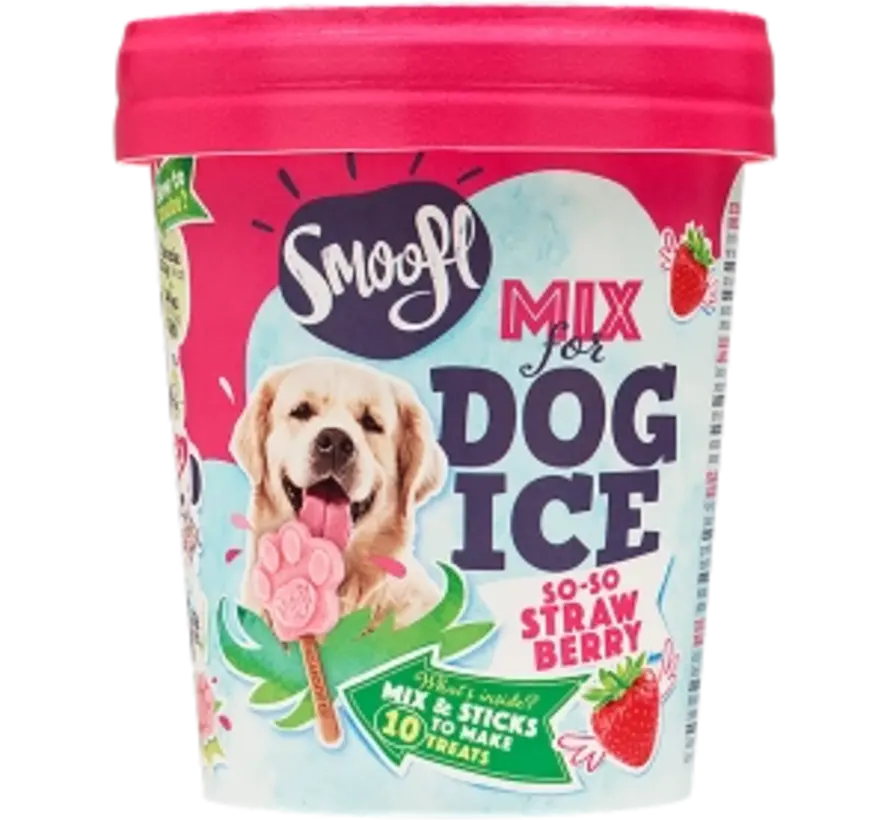Smoofl Honden Ijsmix Aardbei 160g