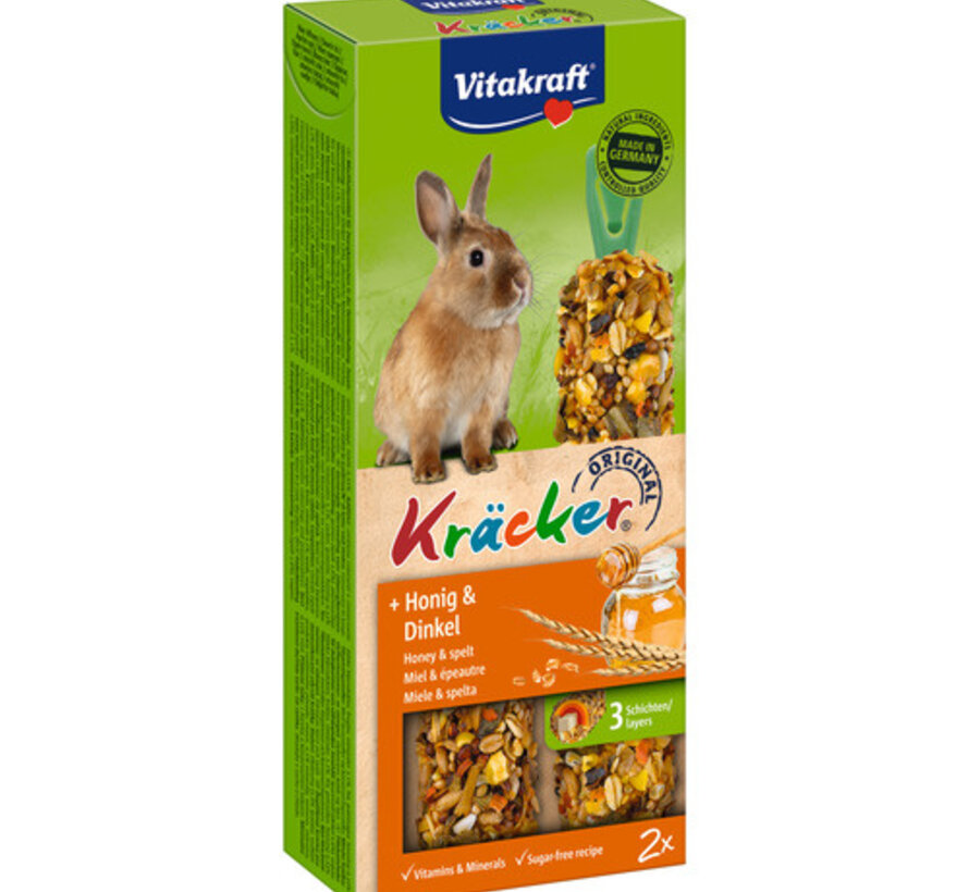 Konijn kracker honing 2 stuks