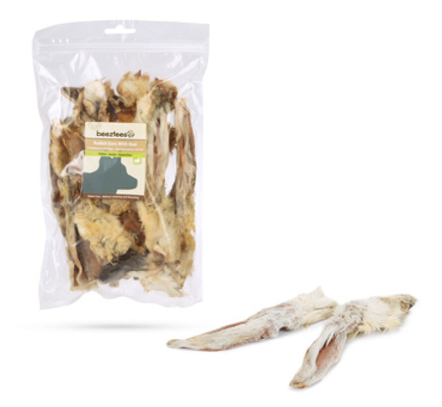 Beeztees Konijnenoren met Haar 200g