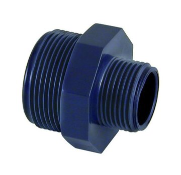 PVC verloopnippel 2½" x 1½" bu.dr. PN10*