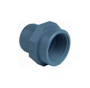 PVC inzetschroefbus Ø50mm x 40mm x 1½" binnendraad PN10