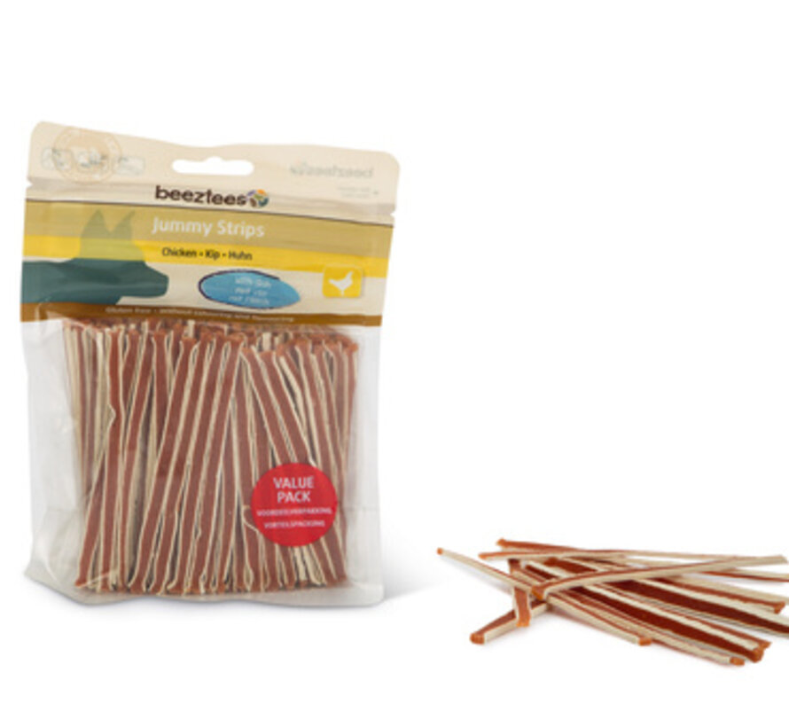 Beeztees Jummy Strips Voordeel 400g
