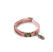 Designed by Lotte Designed by Lotte Velura Hondenhalsband Fluweel  Roze 20-30cm x10mm