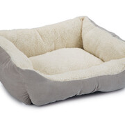 Beeztees Beeztees Mogina Kattenmand Pluche Grijs 45x37x18cm
