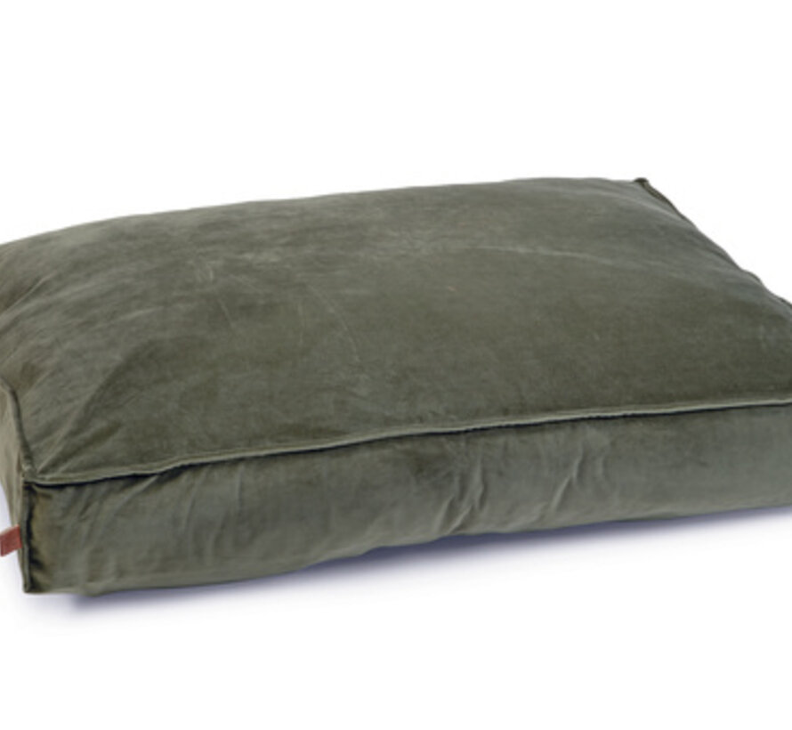Designed by Lotte Nalino Hondenkussen Fluweel Groen 100x70x15cm