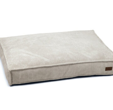 Designed by Lotte Ribbed Hondenkussen Lichtgrijs 100x70x15cm