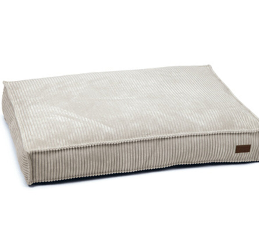Designed by Lotte Ribbed Hondenkussen Lichtgrijs 100x70x15cm