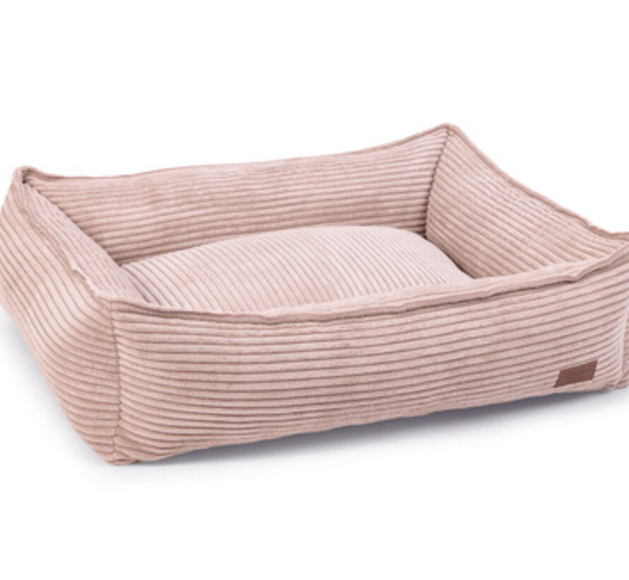 Designed by Lotte Ribbed Hondenmand Roze 80x70x22cm
