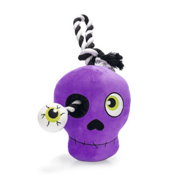 Beeztees Beeztees Halloween Schedel Pluche/Katoen Paars