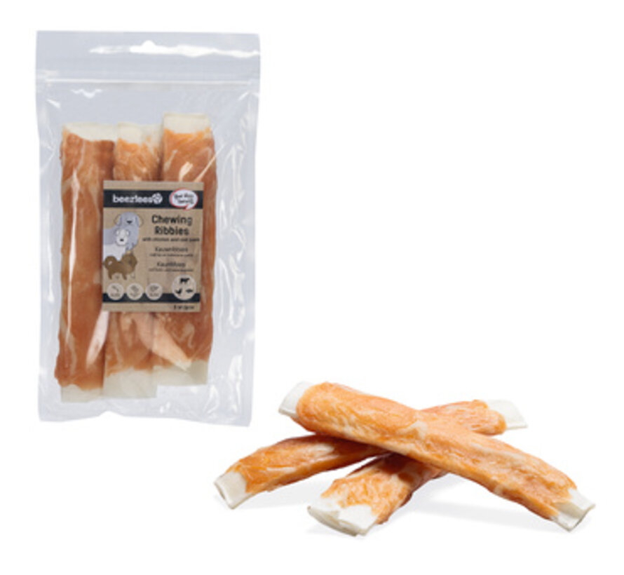 Beeztees Kauwribs met Kip en Kabeljauw 3st