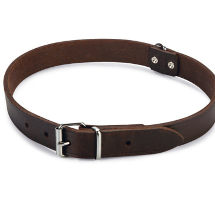 Beeztees Halsband Hond Leer Bruin 43-52 cm x 20mm