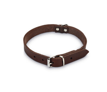 Beeztees Beeztees Halsband Hond Leer Bruin 32-37 cm x 16mm