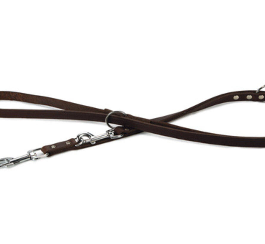 Beeztees Hondenriem Leer Bruin 240x18cm