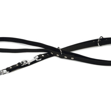 Beeztees Beeztees Hondenriem Leer Zwart 240x18cm