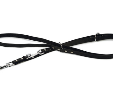 Beeztees Beeztees Hondenriem Leer Zwart 200x18cm