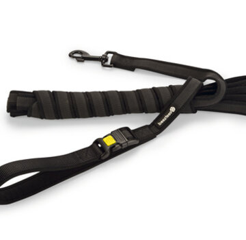 Beeztees Beeztees Parinca Premium Weblijn Hondenriem Handvat Nylon Zwart