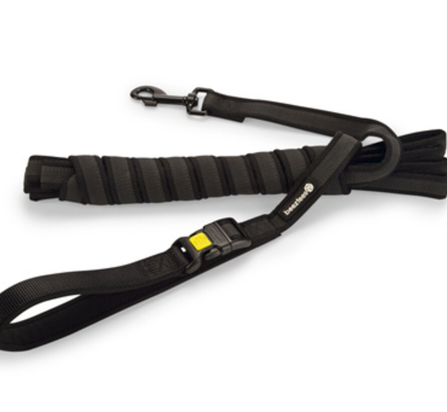 Beeztees Parinca Premium Weblijn Hondenriem Handvat Nylon Zwart