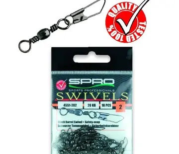 SPRO Spro Barrel Swivel + Safety Snap 8 12kg
