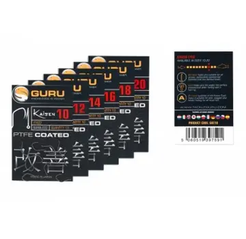 Guru Guru Kaizen Eyed Hook Size 12 (Barbless/Eyed)