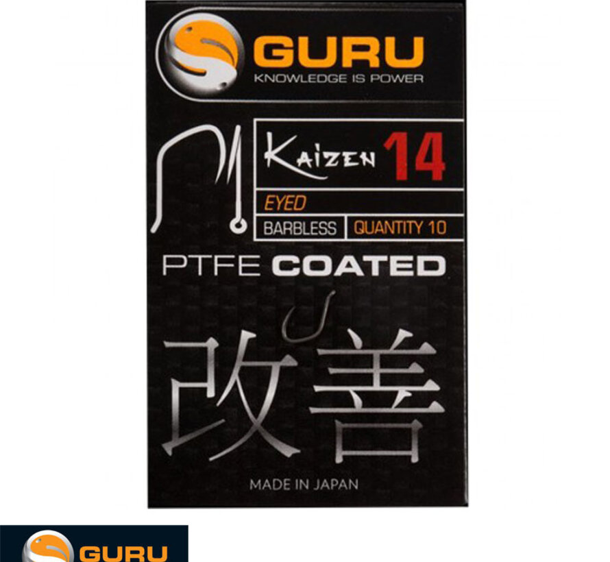 Guru Kaizen Eyed Hook Size 14 (Barbless/Eyed)