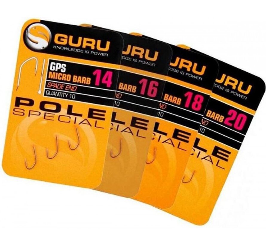 Guru Pole Special Hook Size 18 (Barbed/Spade End)