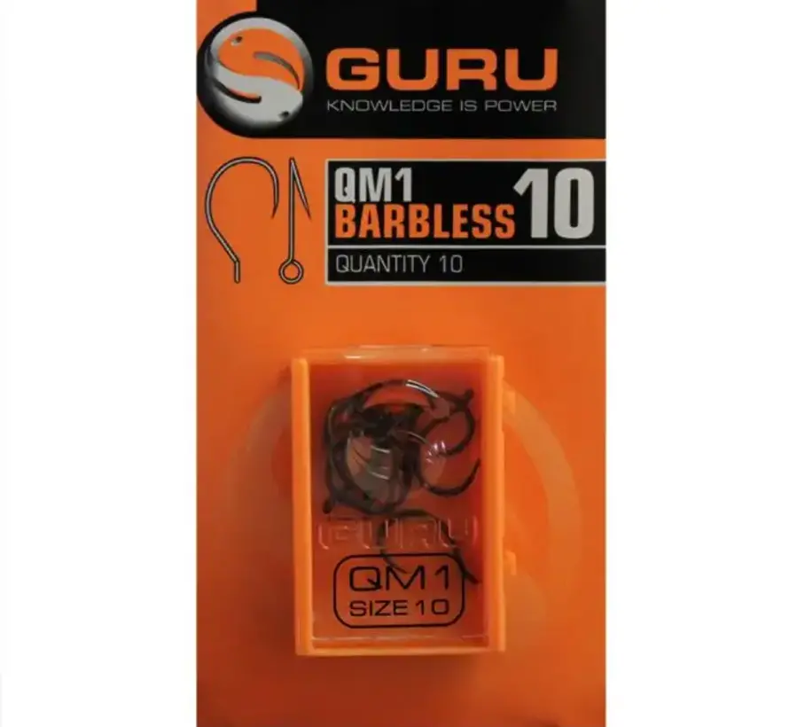 Guru QM1 Hook Size 10  (Barbless/Eyed)